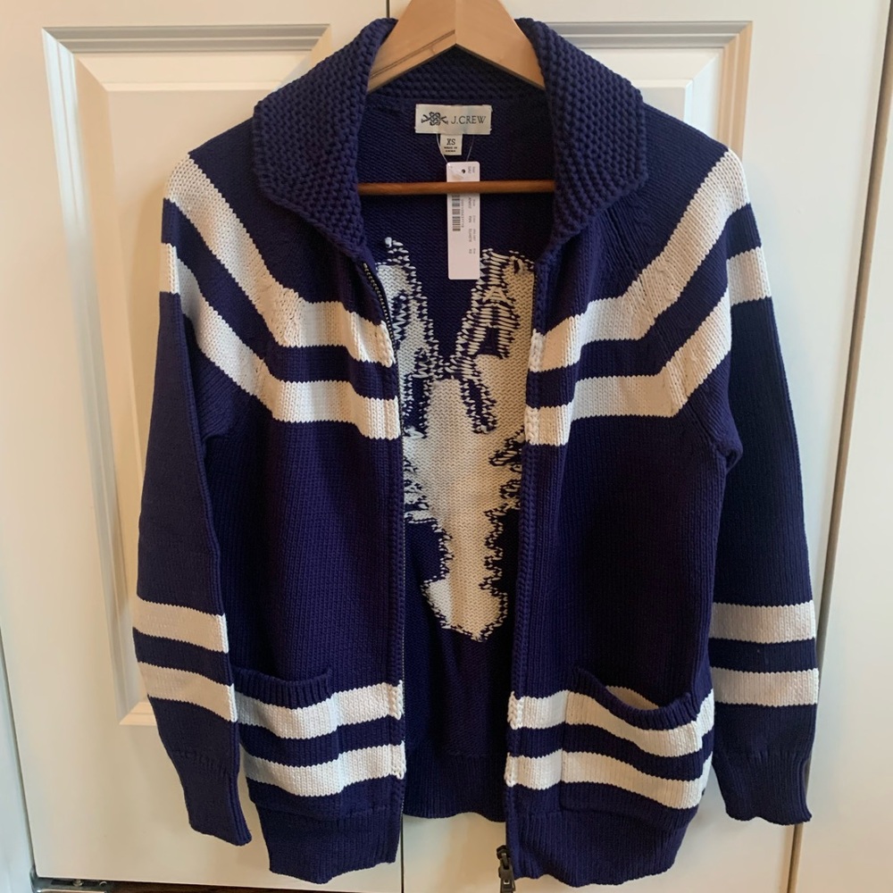 J. Crew Lobster Cardigan Knit Jacket NEW  Size XS RARE - Picture 7 of 16